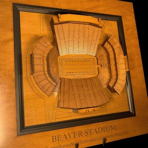Penn State Beaver Stadium wood replica 3D view